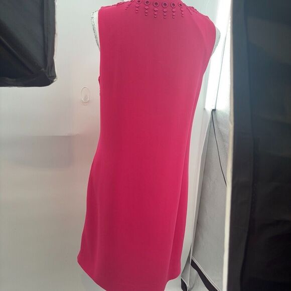 etcetera Short Sleeve V Neck  Tie Closure & Side Zip  dress Size 8 Pink - Picture 4 of 15